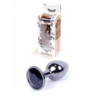 Анальна пробка B - Series HeavyFun Jewellery Dark Silver Plug, чорне серце