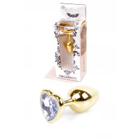 Анальна пробка Jawellery Gold  Heart PLUG-Clear — Просмотреть изображение 1