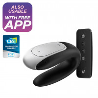 Вібратор Satisfyer Double Fun Partner Vibrator, чорний
