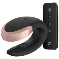 Вібратор Satisfyer Double Love Luxury Partner Vibrator, чорний — Переглянути зображення 1