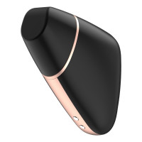 Вакуумний стимулятор клітора з вібрацією для жінок Satisfyer Love Triangle, чорний