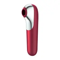 Вакуумний стимулятор клітора для жінок Satisfyer Dual Love, бордовий