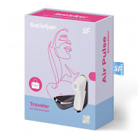 Вакуумний стимулятор клітора для жінок Satisfyer Traveler, чорний