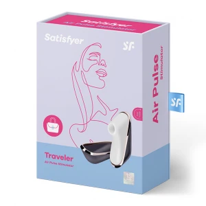 Вакуумний стимулятор клітора для жінок Satisfyer Traveler, чорний