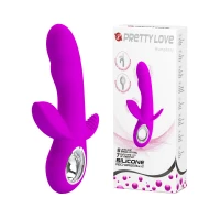 Вібратор для потрійної стимуляції Pretty Love Humphray, рожевий — Переглянути зображення 1