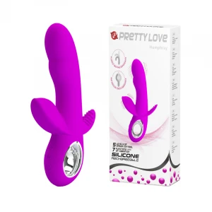 Вібратор для потрійної стимуляції Pretty Love Humphray, рожевий