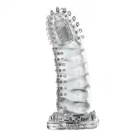 Насадка на член Baile Brave Man Vibrating, прозора — Просмотреть изображение 1