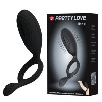 Віброкільце для члена Pretty Love Ethel, чорне