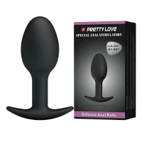 Анальна пробка Pretty Love Heavy Balls Silicone Butt Plug 1 — Переглянути зображення 1