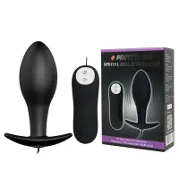Анальна пробка з вібрацією Pretty Love Special Anal Stimulation Plug 1, чорна — Переглянути зображення 1