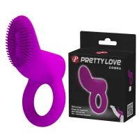 Ерекційне віброкільце PRETTY LOVE COBRA BLACK vibration — Переглянути зображення 1
