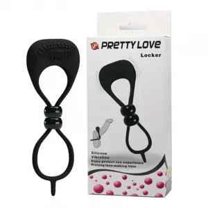 Ерекційна вібропетля Pretty Love Locker, чорна