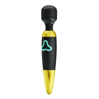 Вібромасажер Pretty Love Body Wand, чорно-золотий — Просмотреть изображение 1