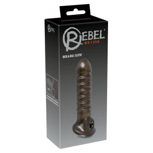 Насадка на пеніс Rebel Dick & Ball Seeve, чорна