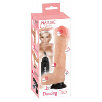 Вібратор на присосці Nature Skin Dancing Dick, тілесний