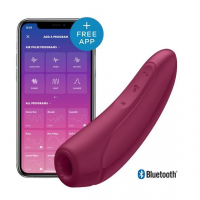 Вакуумний стимулятор клітора для жінок Satisfyer Curvy 1+, бордовий