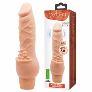 Вібратор Baile Barbara Clark Realistic Multi-Speed Vibrator 19.5 см, тілесний