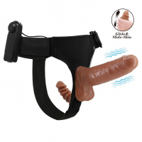 Подвійний страпон BAILE- Ultra Passionate Harness Dual Penis 6,2''