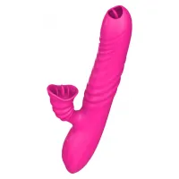 Вібратор Angelia USB 3 functions of thrusting / 20 vibrations Pink — Переглянути зображення 1