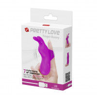 Насадка на палець з вібрацією Pretty Love Finger Bunny, фіолетова