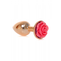 Анальна пробка B - Series HeavyFun Jewellery, червоно-золотиста