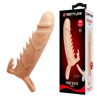 Насадка на пеніс Pretty Love Penis Sleeve Emmitt, тілесна — Просмотреть изображение 1
