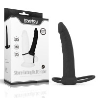 Анальна насадка Lovetoy Silicone Fantasy Double Prober, чорна
