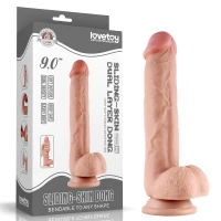 Фалоімітатор 9 Sliding Skin Dual Layer Dong — Переглянути зображення 1