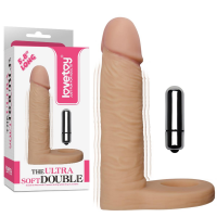 Анальна насадка з вібрацією Lovetoy The Ultra Soft Double 5.8, тілесна