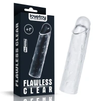 Насадка на член Flawless Clear Penis Sleeve Add 1'' — Переглянути зображення 1