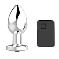 Анальна пробка з вібро Rechargeable Butt Plug USB 10 Functions - Silver — Переглянути зображення 1