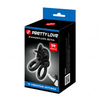 Віброкільце для члена Pretty Love Passionate Ring, чорне