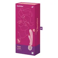Універсальний вібромасажер Satisfyer Triple Lover, рожевий — Переглянути зображення 1
