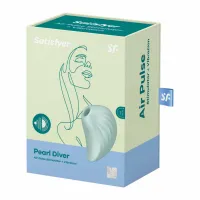 Вакуумний стимулятор клітора для жінок з вібрацією Satisfyer Pearl Diver, бірюзовий — Переглянути зображення 1