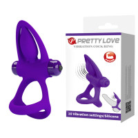 Віброкільце для члена Pretty Love Vibration Cock Ring, фіолетове