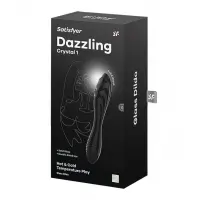Фалоімітатор Satisfyer Dazzling Crystal 1, чорний