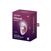 Вакуумний стимулятор клітора для жінок з вібрацією Satisfyer Cloud Dancer, біло-рожевий