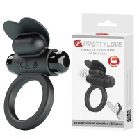 Віброкільце для члена Pretty Love Vibrant Penis Ring Debonaire, чорне
