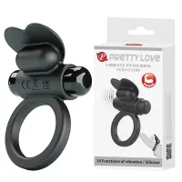 Віброкільце для члена Pretty Love Vibrant Penis Ring Debonaire, чорне — Переглянути зображення 1