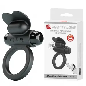 Віброкільце для члена Pretty Love Vibrant Penis Ring Debonaire, чорне