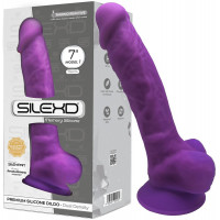 Фалоімітатор Silexd Premium Silicone Dildo Model 1 Size 7, фіолетовий