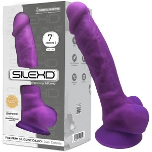Фалоімітатор Silexd Premium Silicone Dildo Model 1 Size 7, фіолетовий