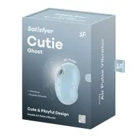 Вакуумний стимулятор клітора для жінок з вібрацією Satisfyer Cutie Ghost, блакитний — Переглянути зображення 1