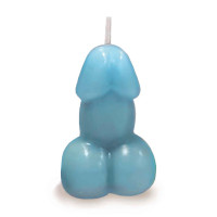 Свічка Edens Candle Vanilla Scented Penis, блакитна