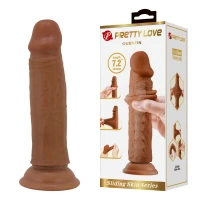 Фалоімітатор PRETTY LOVE QUENTIN 7.2(184mm) Sliding Skin Series TPR, Suction base Bendable — Переглянути зображення 1