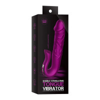 Подвійний вібростимулятор B-Series Realistic Tongue Stimulating, червоний