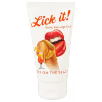 Масажний гель Lick it Erotic Massage Gel Sex On The Beach, секс на пляжі, 50 мл