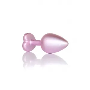 Анальна металева пробка Plug-Jewellery Pearl Pink Heart PLUG- Clear L