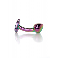 Анальна пробка Boss Series Plug Jewellery Multicolour Curved, металева, S