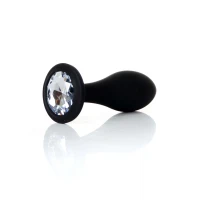 Анальна пробка Boss Series Jewellery Plug Clear, силіконова, L — Переглянути зображення 1
